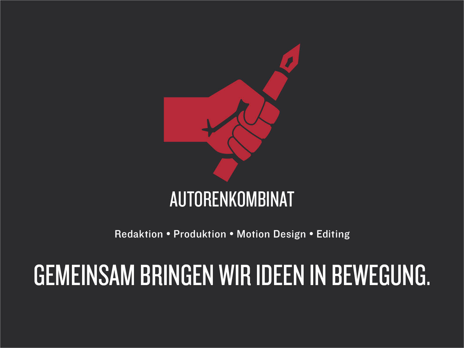 Autorenkombinat Autorenkombinat Redaktion Produktion Motion Design Editing